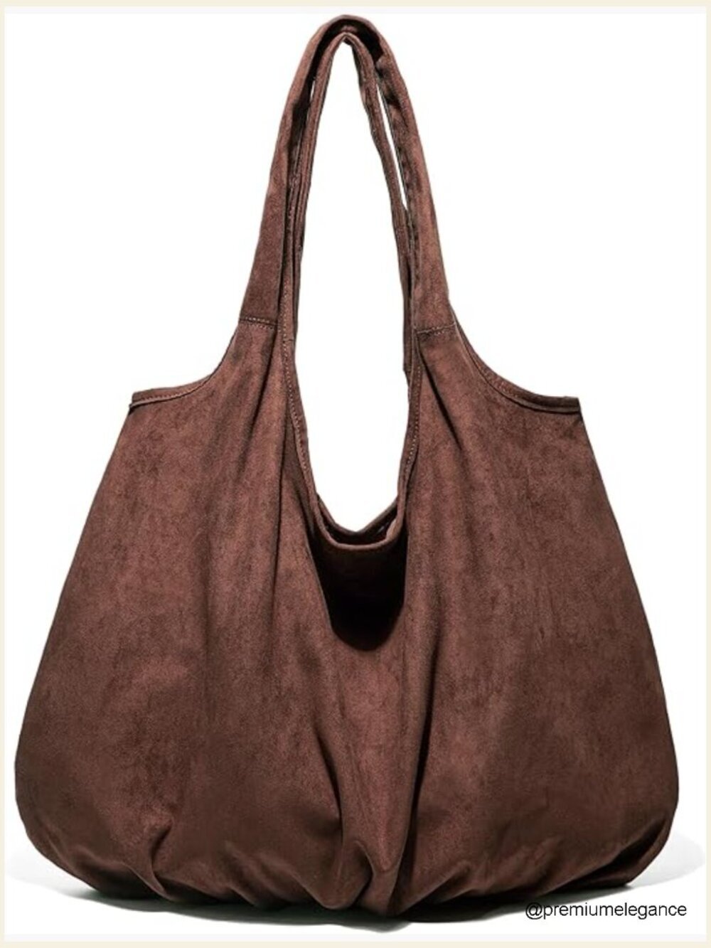 Large Faux Suede Hobo Bag Shoulder Tote Purse Satchel Travel Work